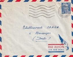 GUYANE LETTRE 1954 CAYENNE R.P. Flamme Marianne De Gandon - Covers & Documents