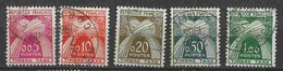 - Yvert N°90 à 94 - Type Gerbes Avec Légende Timbre-Taxe Série En Nouveaux Francs - 1960-.... Usati