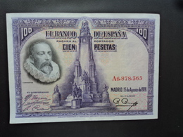 ESPAGNE : 100 PESETAS   15.8.1928    P 76a     SPL - 100 Peseten