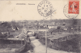 CPA 76 @ LONDINIERES - Panorama En 1913 - F.M (Franchise Militaire) Homme En Haut D'une échelle - Londinières