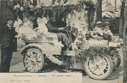 Leiden 19 April 1904 Bloemencorso Edit Emrik / Binger Haarlem  Decorated Car Defect Top Right Corner Tear - Leiden