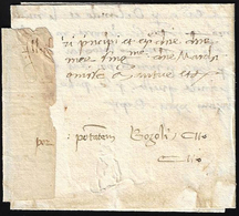 1458 - Piccola Lettera Completa Di Testo Da Felizzano 22/9/1458, Manoscritto "cito Cito". Rara!... - 1. ...-1850 Vorphilatelie