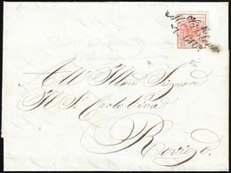 1850 - 15 Cent. Rosso, I Tiratura (3a), Perfetto, Su Lettera Scritta A Ferrara 6/6/1850 E Messa In P... - Lombardije-Venetië