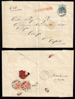 1858 - 45 Cent. Azzurro Oltremare, E, Al Verso, 15 Cent. Rosso Vermiglio, Coppia, Tutti Carta A Macc... - Lombardo-Veneto