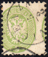 1864 - 3 Soldi Verde (42), Dentellatura Verticale Fortemente Spostata A Destra, Perfetto, Usato A Ve... - Lombardo-Venetien