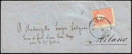 1859 - 5 Soldi Rosso, II Tipo (30), Perfetto, Usato Su Piccola Busta Da Como 14/06/1859 (Co II Tipo,... - Lombardo-Venetien