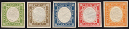 1861 - Non Emessi (1/5), Gomma Integra, Perfetti. Splendidi!... - Andere & Zonder Classificatie