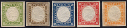 1861 - Non Emessi (1/5), Gomma Integra, Perfetti. Cert. Raybaudi.... - Other & Unclassified