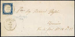 1863 - 15 Cent. Azzurro (11), Perfetto, Su Sovracoperta Di Lettera Da Loggia 28/2/1863 (punti 11) A ... - Other & Unclassified