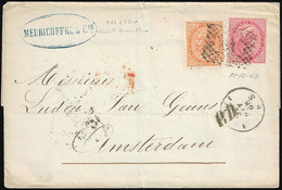 1868 - 10 Cent. Difettoso, 40 Cent., Perfetto, De La Rue, Tiratura Di Torino (T17,T20), Su Sovracope... - Andere & Zonder Classificatie