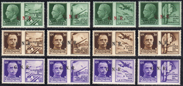 1944 - Soprastampati G.N.R. Di Brescia, III Tipo (13/II-24/II), Gomma Integra, Perfetti.... - Altri & Non Classificati