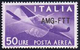 POSTA AEREA 1954 - 50 Lire, Nuovo Tipo Di Soprastampa (22A), Ottima Centratura, Gomma Integra, Perfe... - Other & Unclassified