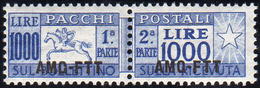 PACCHI POSTALI 1954 - 1.000 Lire Cavallino Soprastampato (26), Gomma Integra, Perfetto.... - Sonstige & Ohne Zuordnung