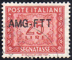SEGNATASSE 1954 - 25 Lire, Nuovo Tipo Di Soprastampa (25A), Usato, Perfetto. Non Comune!... - Other & Unclassified