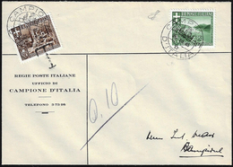 CAMPIONE D'ITALIA 1945 - 5 Cent. Paesaggi (6), Perfetto, Su Busta Da Campione 26/10/1945 A Campione,... - Non Classés