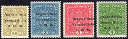 VENEZIA GIULIA 1918 - 40 H., 3 K. E 4 K. Soprastampati, Il 2 K. Con Varietà "senza Punto Dopo 18" (1... - Sonstige & Ohne Zuordnung