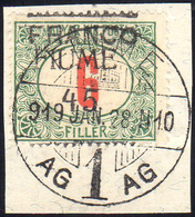 FIUME 1919 - 45 Su 6 F., Soprastampa "franco 45" Spostata In Alto (29cbb), Usato Su Piccolo Framment... - Other & Unclassified