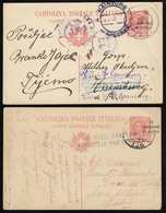 DALMAZIA INTERI POSTALI 1920 - 10 Cent. Su 10 Cent. Due Cartoline Postali, Entrambe Con Soprastampa ... - Sonstige & Ohne Zuordnung