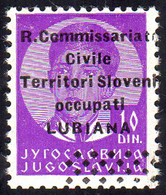 LUBIANA 1941 - 10 D. Soprastampa Di Tipo "b" (33B), Gomma Integra, Perfetto. Splendido E Raro! A.Die... - Altri & Non Classificati