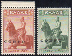 CORFU' 1941 - Monumento Equestre (32/33), Gomma Integra, Perfetti.... - Altri & Non Classificati