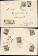 LA CANEA 1910 - 5 Cent., 40 Cent. E, Al Verso, 1 Cent., Cinque Esemplari Soprastampati (3,14,18), Pe... - Sonstige & Ohne Zuordnung
