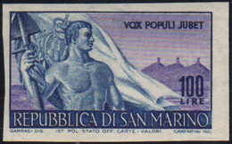 1948 - 100 Lire Lavoro, Non Dentellato (340a), Gomma Integra, Perfetto. Raro. Ferrario.... - Autres & Non Classés