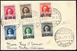 1939 -Provvisoria (35/40), Serie Completa, Perfetti, Su Busta Annullata Città Del Vaticano 29/2/1939... - Other & Unclassified