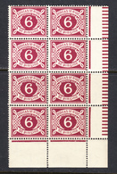 Ireland 1940 Postage Due, Mint No Hinge, Sideways Wmk, Corner Block Of 8, Sc#  ,SG D11a - Postage Due