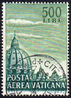 1958 - 500 Lire Cupolone, Dent. 14 A Pettine (33/I), Usato, Perfetto. Raro!... - Poste Aérienne
