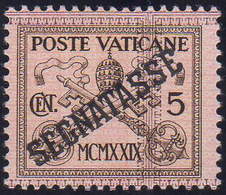 1931 - 5 Cent. Soprastampato, Stampa Del Riquadro Fortemente Spostata (1ba), Gomma Integra, Perfetto... - Segnatasse