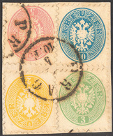 AUSTRIA 1864 - 2 Kr., 3 Kr., 5 Kr. E 10 Kr. (Cert. Ferchenbauer 30b+31a+32a+33a), Perfetti, Usati Su... - Sonstige - Europa