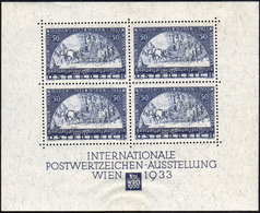 AUSTRIA FOGLIETTI 1933 - 50 + 50 G. WIPA, Foglietto (BF1), Gomma Originale, Perfetto.... - Autres - Europe