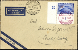 GERMANIA REICH POSTA AEREA 1931 - 2 M. Polar Fahrt (A41), Angolo Di Foglio, Perfetto, Su Aerogramma ... - Sonstige - Europa