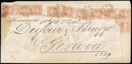 BRASIL 1881 - Registered Envelope From Bahia, March 29 1883 To Genoa, Franked With 200 Reis (50) Two... - Sonstige & Ohne Zuordnung