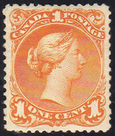 CANADA 1868 - 1 Cent. Arancio Regina Vittoria (19a), Gomma Originale, Perfetto.... - Sonstige & Ohne Zuordnung