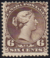 CANADA 1868 - 6 Cent. Regina Vittoria (23), Gomma Originale, Perfetto.... - Autres & Non Classés