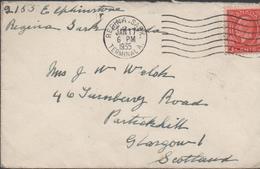 3377  Carta Regina Sask 1935 ,Terminal - Briefe U. Dokumente