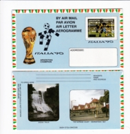 Argentinien, 1990, Aerogramme, Fußball-Weltmeisterschaft 1990, MNH ** - Cartas & Documentos