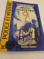 On A Volé Le Ministre , Serge Alkine , Police Et Mystère 1956 (cai01) - Ferenczi