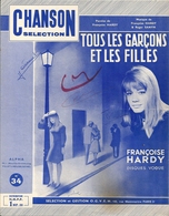 Partition Françoise Hardy "Tous Les Garçons Et Les Filles" - Spartiti
