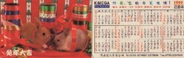 TARJETA TELEFONICA DE CHINA. FAUNA - CONEJOS - CALENDARIO KIMEGA 1999. (759) - Konijnen