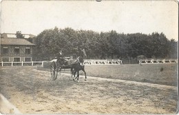 HIPPISME CHAMP DE COURSE Carte Photo Attelage - Ippica