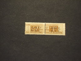 TRIESTE ZONA A - PACCHI POSTALI -VARIETA' - 1947/8 CORNO L. 1, Con Soprastampa Sottile -- NUOVI(++) - Postal And Consigned Parcels