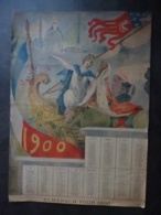 ILLUSTRATEURS ALMANACH POUR 1900   CALENDRIER  Allegorie De L'exposition De Paris 1900- Signée Illustrateur LAMI  S 4 P - Big : ...-1900