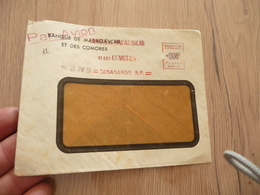 Lettre Madagascar Par Avion EMA Rouge Banque Madagascar Et Comores - Covers & Documents