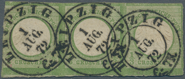 Deutsches Reich - Brustschild: 1872, ⅓ Groschen Grün Kleiner Schild Im UNGEZÄHNTEN Waagerechten Drei - Used Stamps