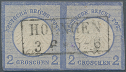 Deutsches Reich - Brustschild: 1872, 2 Gr. Grauultramarin Kleiner Schild UNGEZÄHNT Im Waagerechten P - Usati