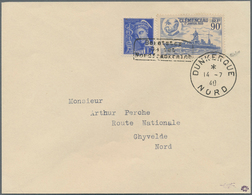 Dt. Besetzung II WK - Frankreich - Dünkirchen: 1940, 10 C Lebhaftlilaultramarin "Merkurkopf" Und 90 - Besetzungen 1938-45