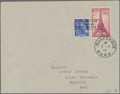 Dt. Besetzung II WK - Frankreich - Dünkirchen: 1940, 10 C Lebhaftlilaultramarin "Merkurkopf" Und 90 - Besetzungen 1938-45