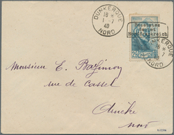 Dt. Besetzung II WK - Frankreich - Dünkirchen: 1940, 2,25 Fr Grünlichblau "P.Cézanne" Mit Waagerecht - Besetzungen 1938-45